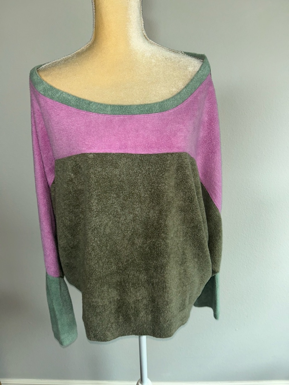 NEW Ragabond for Free people Colorblock Off-Shoulder Sweater Lounge  Sz XL